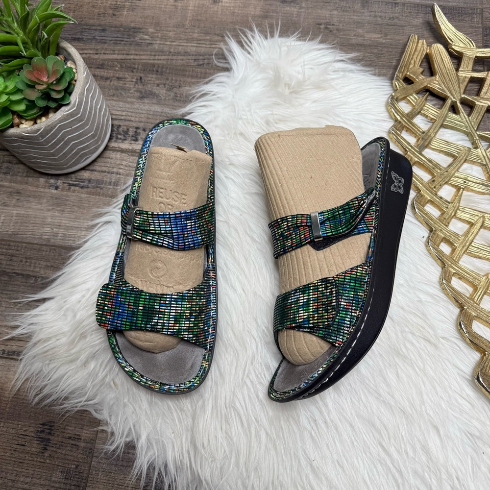 Alegria Slip On Slides Colorful Sandals‎